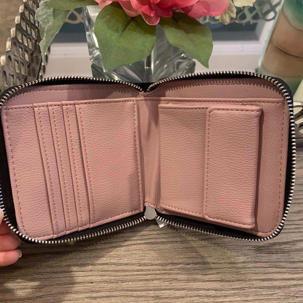 Zip-Around Faux Leather Wallet